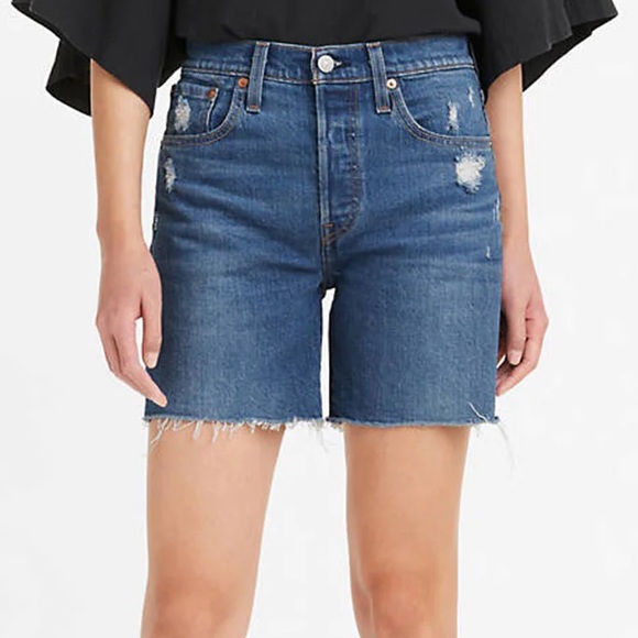 NWT Levi’s 501® High Rise Mid-Thigh Shorts Sz.24 - Picture 1 of 5